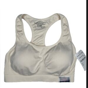 Racerback Sports Bra Removable Pad Size S Rene Rofe Nordstrom Rack Ivory/Cream